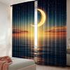 2Pcs Ocean Curtain Sky With Moon And Stars Horizon Scenery Fantasy View Art For Living Room Dining Room And Bedroom A