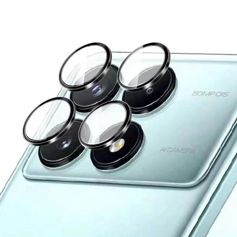 Металлическое кольцо для объектива, защитное стекло для Xiaomi Poco X6 Pro, Защитная пленка для объектива камеры Poco X6 5G, задняя крышка объектива