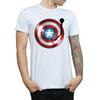 Marvel Мужская футболка с проигрывателем «Капитан Америка»