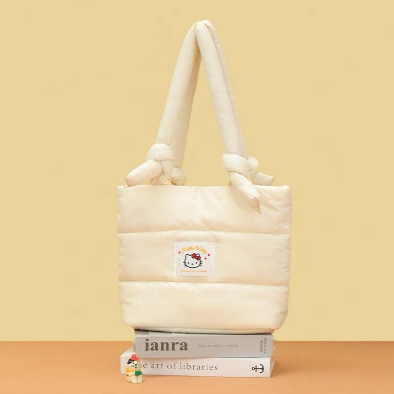 Модная мультяшная пуховая тканевая сумка-тоут четырех цветов, милая мягкая сумка через плечо с милым котом, сумка большой вместимости