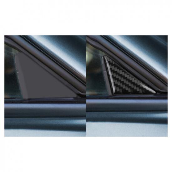 Carbon Fiber Door Window A-Pillar Side Cover Trim For Dodge Challenger 2015-