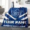 Name Custom Toronto Maple Leafs Print Flannel Blanket High Quality Warm Comfortable Cover for All Seasons Perfect for Gifts Home Decor