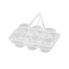 10Pcs Clear Cupcake Holders with Handle Lid Portable Cupcake Transport Rack Reusable Cake Carriers for Packaging 6 Slot Mini Desserts Box for