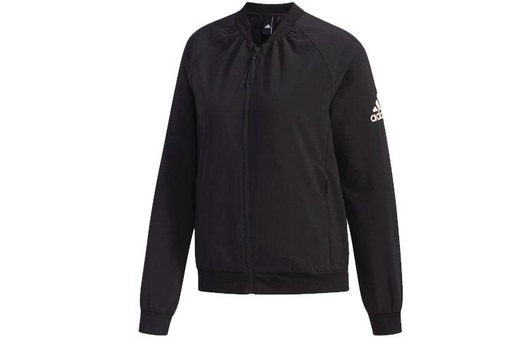adidas Куртки Женские Черные С Воротником-стойкой Умеренные Пилот DY8616