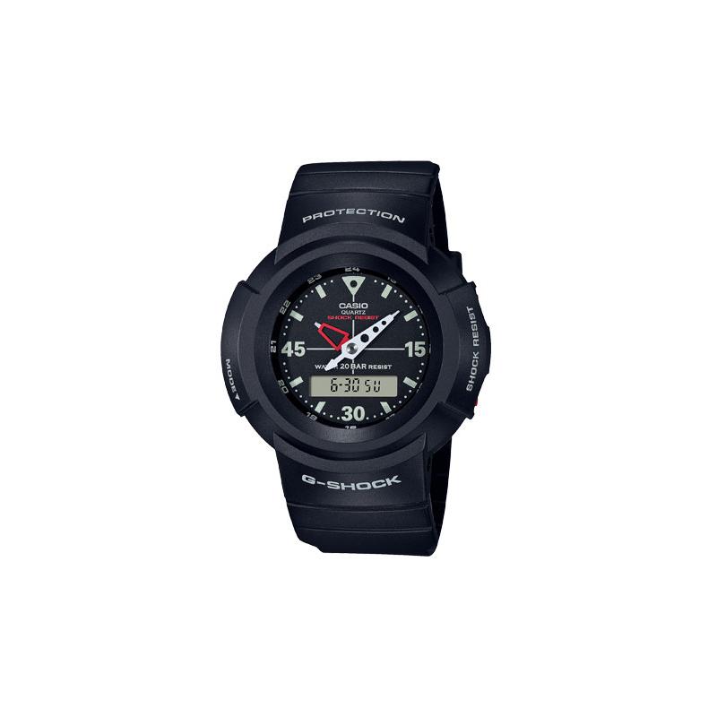 Casio Серия G-SHOCK с двойным дисплеем (ЖК/стрелочным) Серия Retro Return Уличная мода Повседневные Водонепроницаемые и ударопрочные Спортивные Кварцевый механизм AW-500E-1EPRD