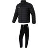 Solid Color Stand Collar Zipper Loose Warm Top Comfortable Cuffed Long Pants Casual Sports Suit Men Suit Black 23600804-001+1373977-001