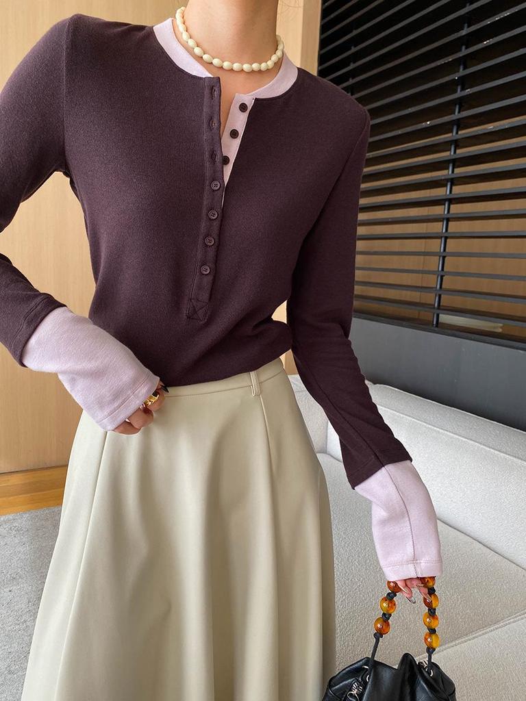 Футболка Sinan American Old Money Style с пуговицами, тонкая SN6856