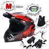 Red New Off-Road Motorcycle Helmet Atv Dirt Bike Utv Helmet with Goggles, Gloves and Mask, Including Four Models of S/m/l/xl