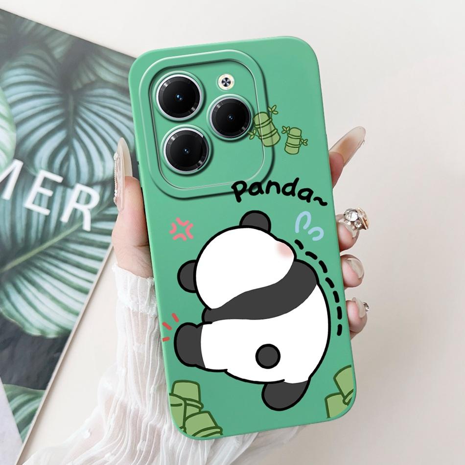 Чехол для Infinix Hot 40 Pro Hot 40 40i 40Pro Hot40 Hot40i Милый Мультяшный Панда Кролик Мягкий Силиконовый Ударопрочный Чехол для Телефона