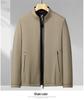Мужская легкая роскошная двусторонняя куртка в стиле business casual - Воротник-стойка, однотонная, подходит для весны и осени