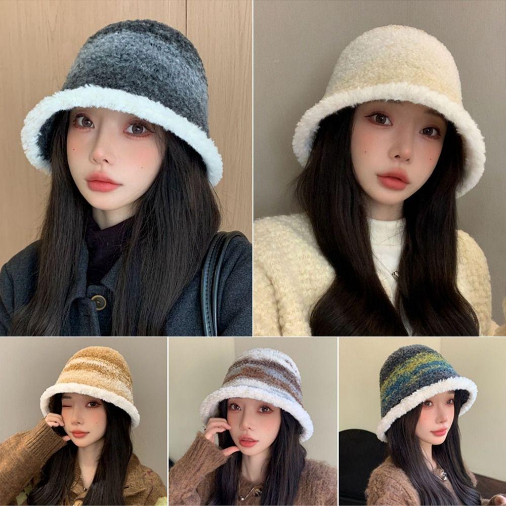 Зимняя теплая шапка-ушанка, морозостойкая шапка-рыбак, милая кепка-ведро, осень/зима