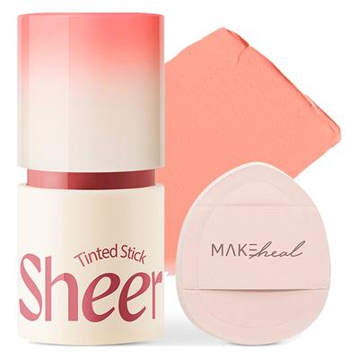 Makeheal Tinted Sheer Stick + Finger Puff Set, 04 Sheer Rosa, 1 шт.