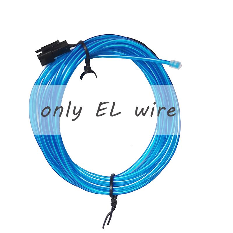 10m/5m/3m/1m 3V Battery 5V USB 12V Neon Glow EL Wire Rope with Adapter Flexible LED Strip for Car Party Dance Atmosphere Decor