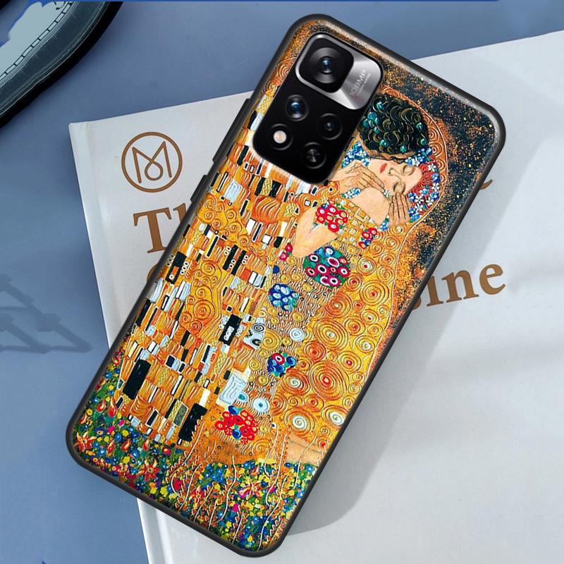 Чехол для телефона Xiaomi Redmi 13C 10C 12C 14C Redmi Note 14 13 Pro 12 11 9 10 9S 10S 11S 12S с картиной Густава Климта "Поцелуй"