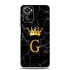 Чехол для телефона Xiaomi Redmi Note 13 12 5G 9S 9 8 10 11 Pro Plus 4G 9T 13C 12C10C 9C 9A 7 прозрачный чехол с изображением короны и букв от A до Z