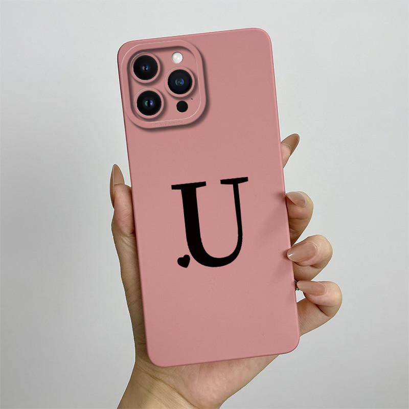 Чехол для iPhone 13 Pro Max Чехол для iPhone 13 Pro Милые парные начальные буквы Квадратная накладка на телефон Матовая ударопрочная задняя крышка