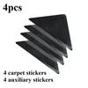 4pcs Triangular Carpet Anti Slip Stickers for Tile Floor Carpet Corner Pads Washable and Reusable Nano Anti Slip Fixed Pads