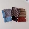 Korean Style Striped Knitted Baby Hat - Warm Wool Windproof Design for Autumn & Winter