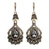 Retro Teardrop Gemstone Earrings Light Luxury High-end Tassel Ear Hook Long Luxury Earrings