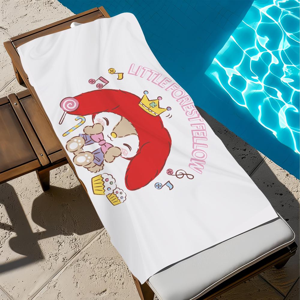 l-Littleforestfellow-W CUTE ANIME Towel Beach Quick Dry Soft Pool Towels Gift for Travel Gym Shower Camping sports