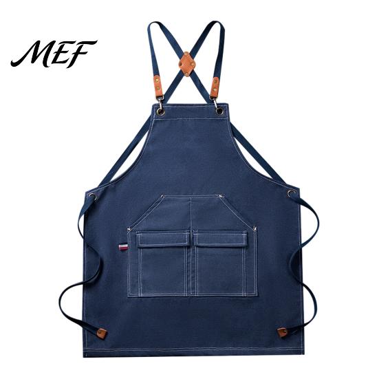 Oil Resistant Cooking Apron Waterproof Kitchen with Pockets, Chef for Men Women, Women Cross Back Work Barista, Gardening, Painting Craft Breathable