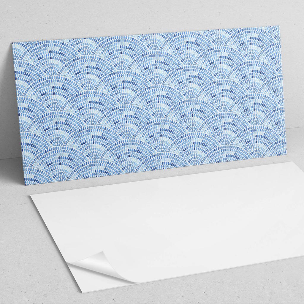 Panel Winylowy Z Nadrukiem - Dekoracja Do Sypialni 120X60 Cm Wzór W Kształcie Wachlarzy