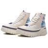 Повседневные кроссовки Li Ning с высоким верхом Женские Бело-синие AGCQ258-3