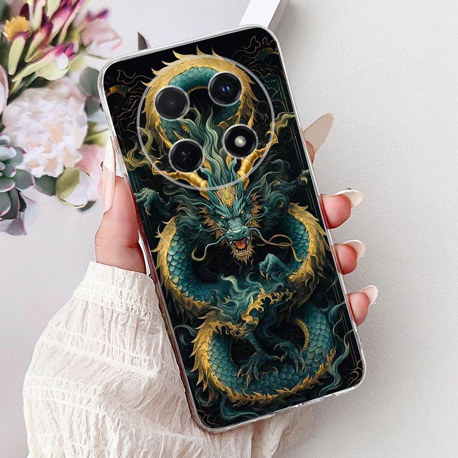 Для Huawei Nova 13i 12i Чехол Милое Животное Тигр Лев Дракон Мультяшная Крышка Телефона На Nova13i Nova12i Мягкий Силикон Прозрачные Чехлы