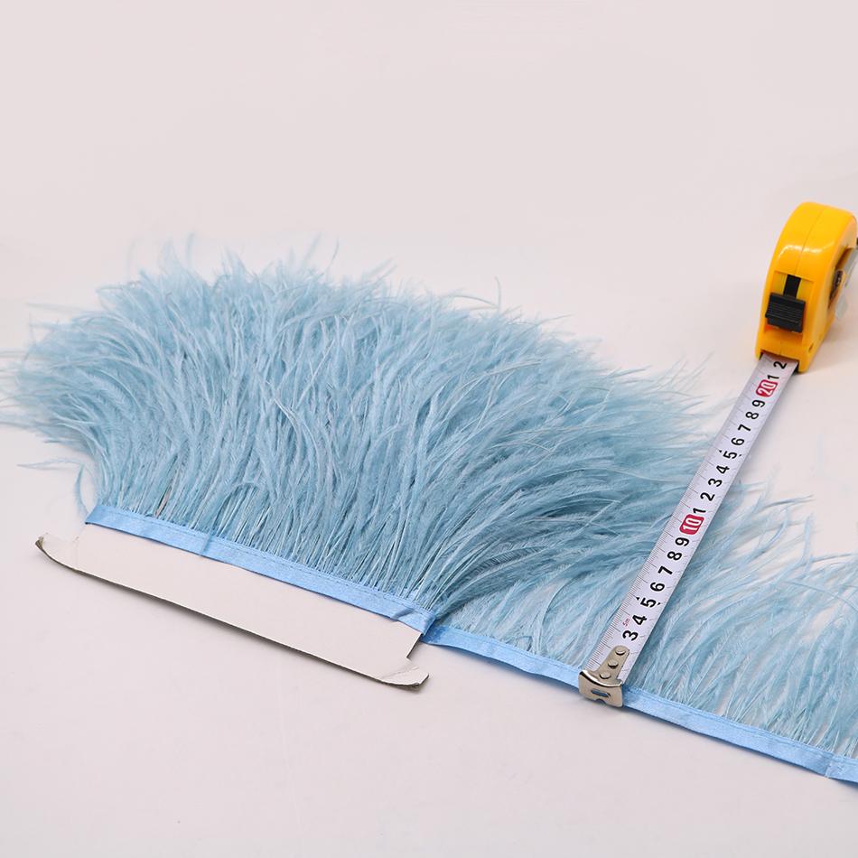 Перо 1 метр Цветные Натуральные Страусиные Перья Бахрома Отделка 8-10 см 10-15 см Лента Перья для Волос для Одежды Свадебный Декор Швейная Отделка