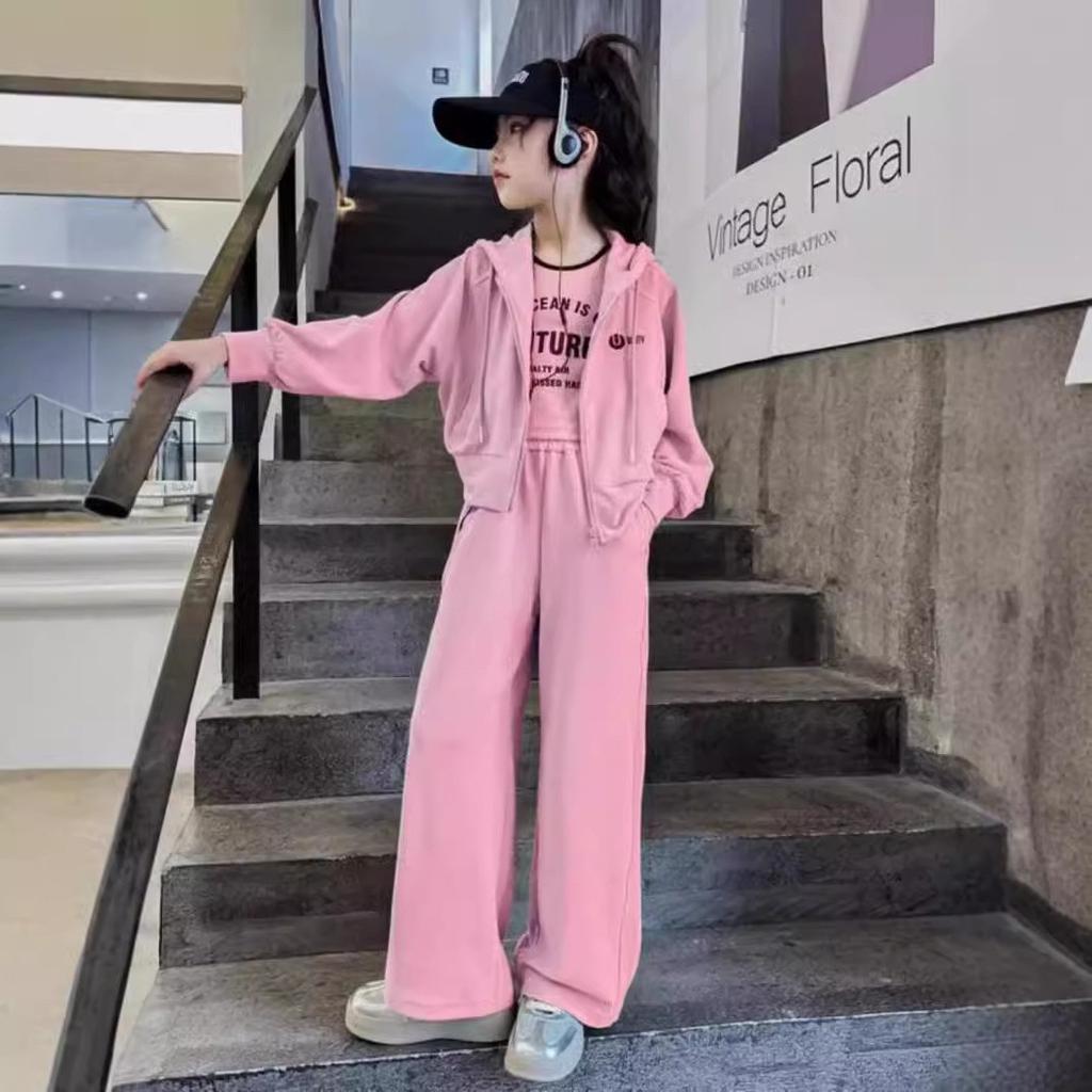 Костюм-свитер для девочек, весенне-осенние детские спортивные повседневные брюки, модный летний костюм-двойка для девочек и взрослых