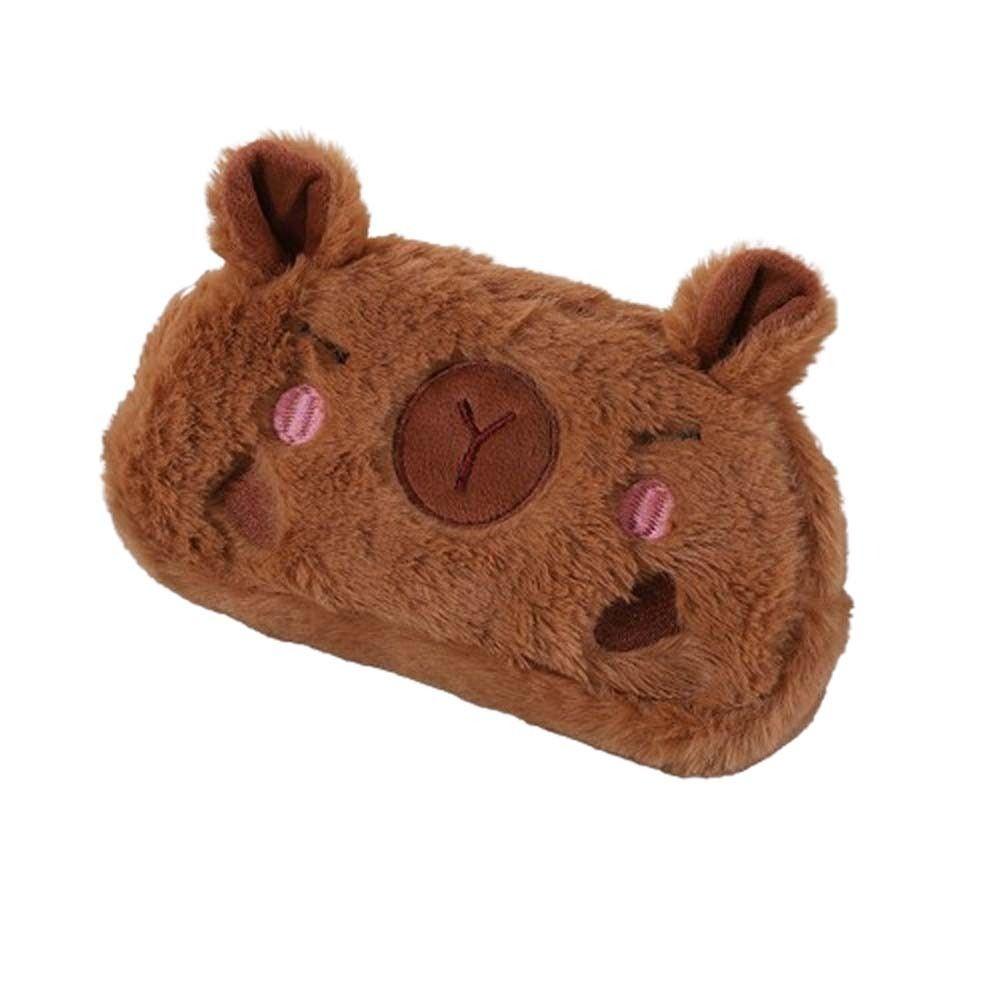 Большая вместимость плюшевая сумка для ручек Capybara, плюшевая кукла, морская свинка, сумка для ручек Student