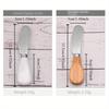 kitchen cooking wooden handle stainless steel butter knife outdoor picnic cheese knife jam spatula household cheese knife 6