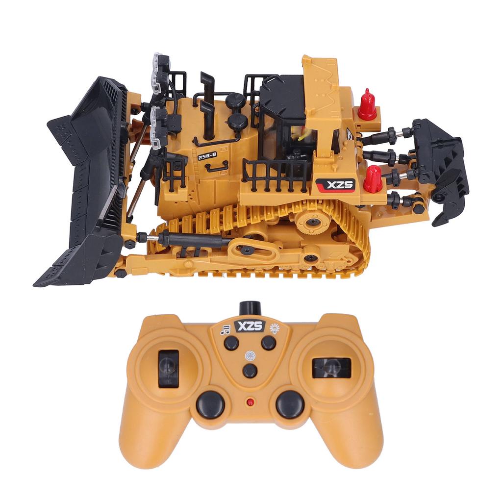 1:24 Remote Control Dozer 9 Channels Multi Function Earthmover for Children"s Toy Gifts