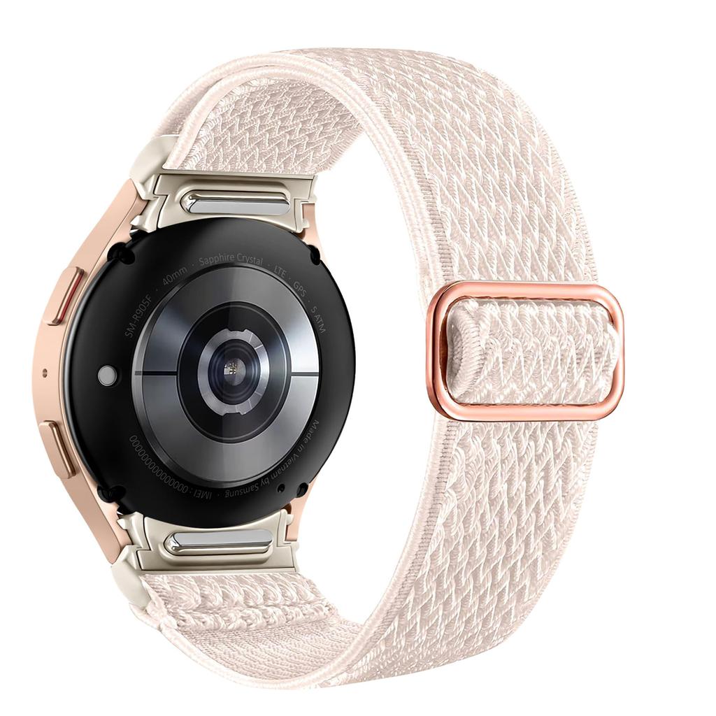 Ремешок без зазоров для Samsung Galaxy Watch 7 6 5 4 40мм 44мм/5 pro 45мм Эластичный нейлоновый браслет Ремешок для Galaxy watch 6 classic 47мм 43мм