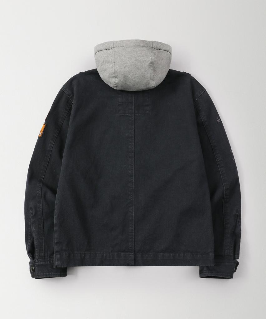 BLUESUNFLOWER Vintage Washed Hooded Jacket_Ch