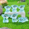 Transparent Resin Luminous Cartoon Koala Luminous Animal Figurine Home Decoration Accessory