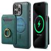 Съемный магнитный чехол-кошелек 2-в-1 с карманом для карт для iPhone 16 Pro Max 15 14 Plus 13 12 для чехла-держателя Magsafe Ring Holder Cover