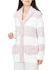 Gelato Melange 3 Border Shawl Cardigan PWNT205134 Shawl Neck PNK F [Gelato Pique] Women's