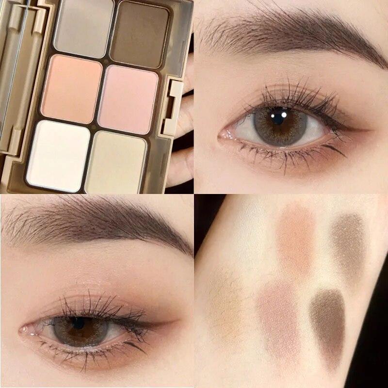 6 Colors EyeshadowEyeshadow Contouring Powder Grey Pink Eyeshadow Eye Makeup Cosmetic