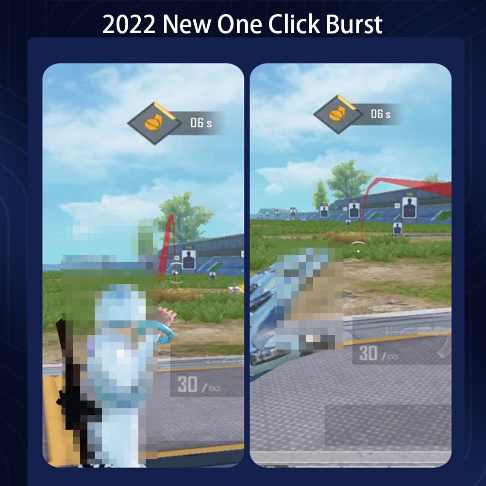 2 шт. 6-пальцевые игровые триггеры для мобильных телефонов, предназначенные для PUBG, прицеливания и стрельбы, а также для Android и iOS.