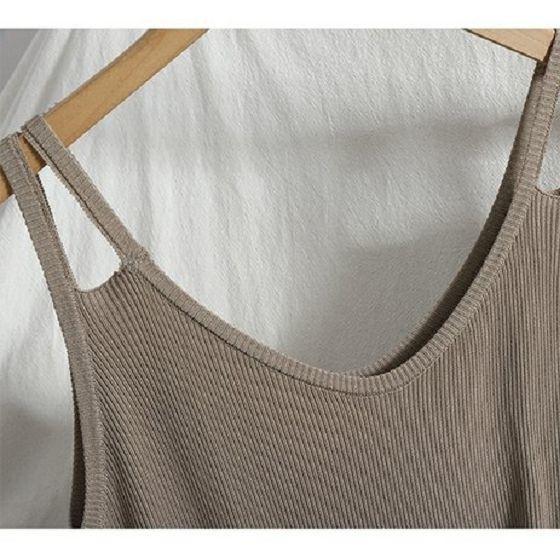 Женские платья Платье большого размера без рукавов с бретелькой на бретельках Открытое платье Нижняя длинная юбка Повседневная внешняя юбка