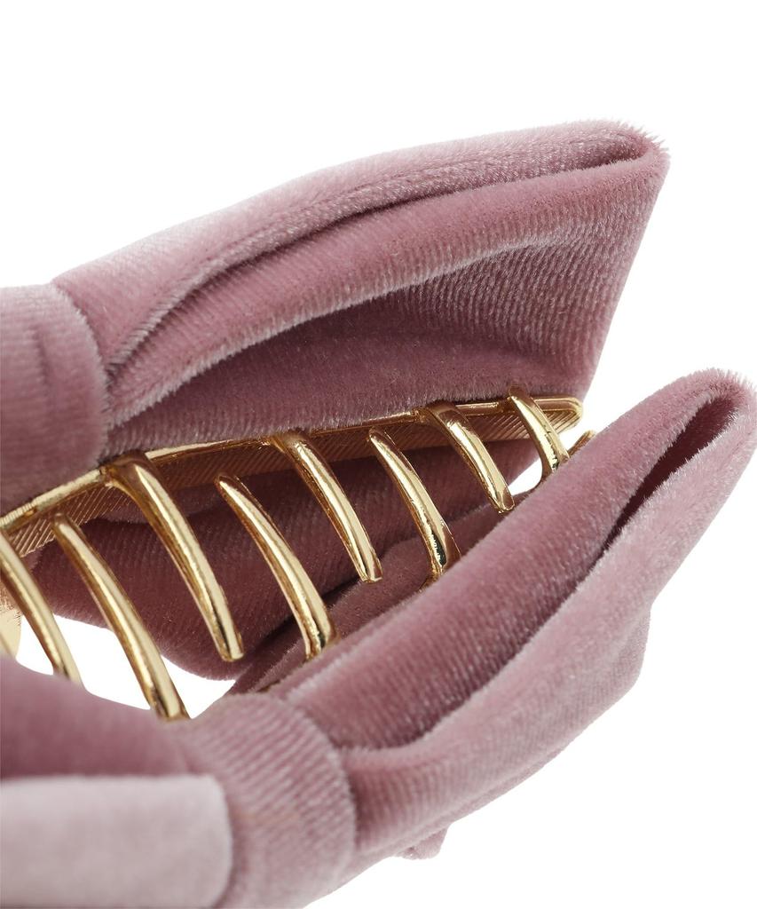 Maison de Fleur Бархатный памятный бант Розовый женский зажим,