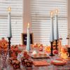 Набор из 2/4/6 белых призрачных конусных свечей на батарейках, без пламени, для Хэллоуина, украшение для ужина, для помещений