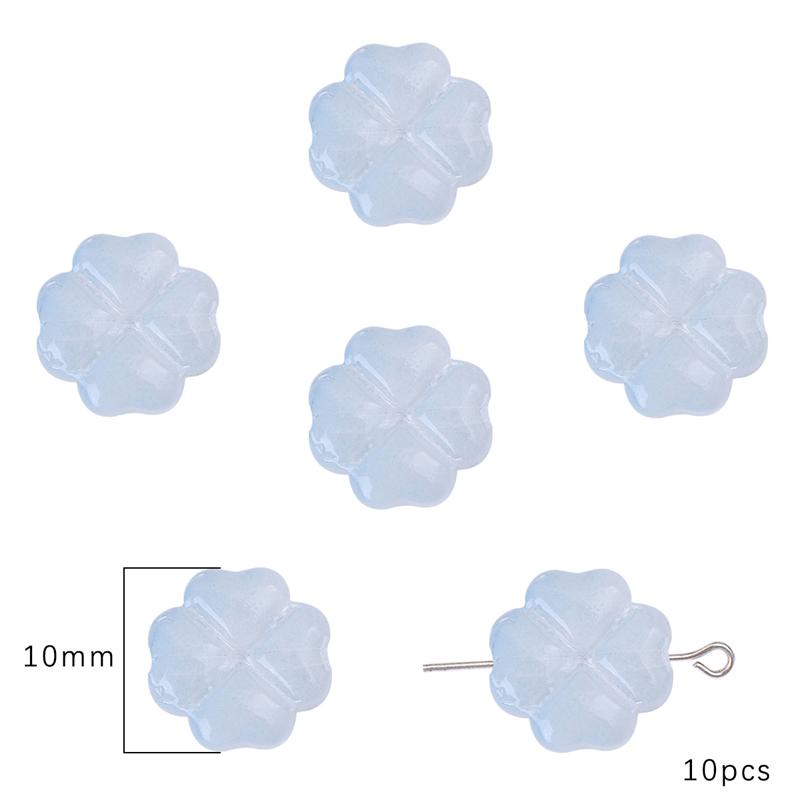 20 шт./пакет 10 мм стеклянные бусины в виде цветов, очаровательные бусины-разделители для серег, ожерелья, изготовления ювелирных изделий своими руками