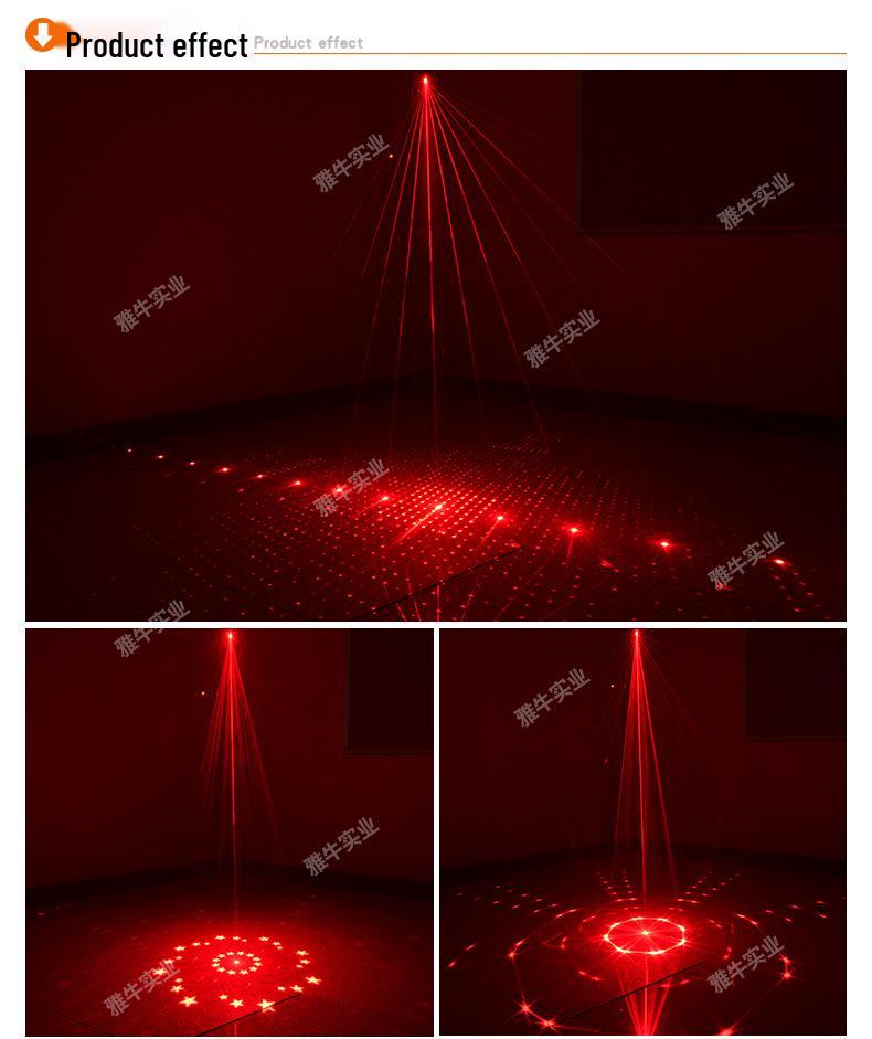 LED Seven-Color Outdoor Mini Laser Stage Light with USB for Disco, Christmas, and Starry Sky Projections