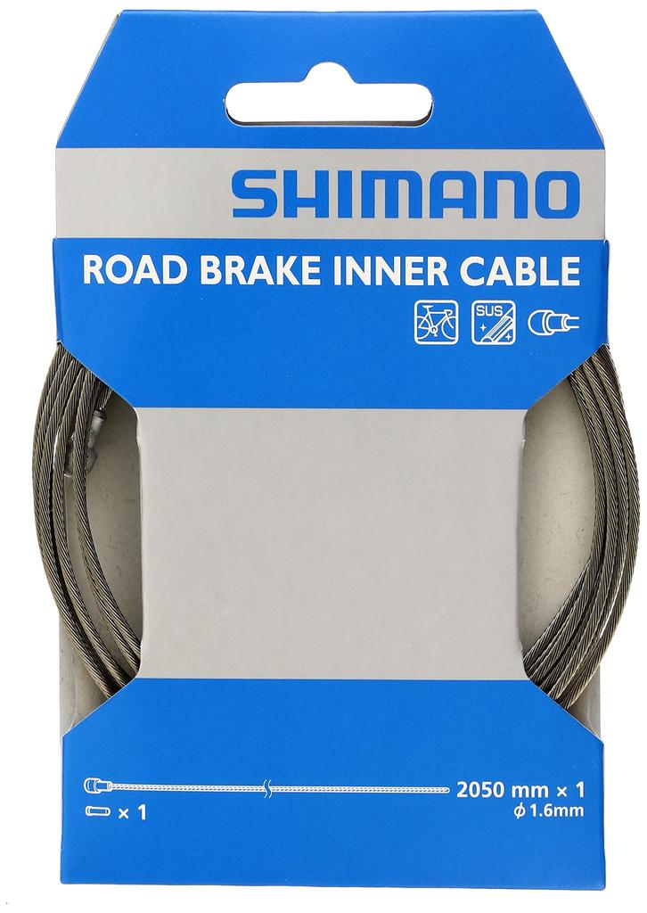 Запчасти для ремонта тормозного троса SHIMANO из нержавеющей стали, ROAD 2050 мм Y80098330, черный