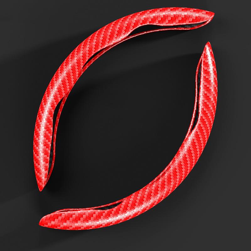 Universal Non-Slip Carbon Fiber Car Steering Cover Steering Wheel Booster Cover for Car Auto Interior Decorative Accessories