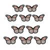 10 штук вышитых аппликаций в виде бабочек, пришивные аппликации-бабочки для детской одежды, джинсов, курток, платьев, шляп, сумок