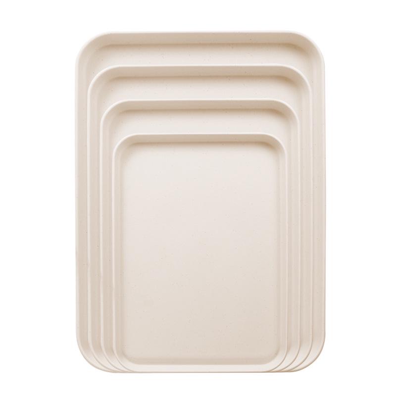 Прямоугольный поднос из пшеничной соломы для дома, гостиницы или ресторана - Идеально подходит для чая, закусок и десертов