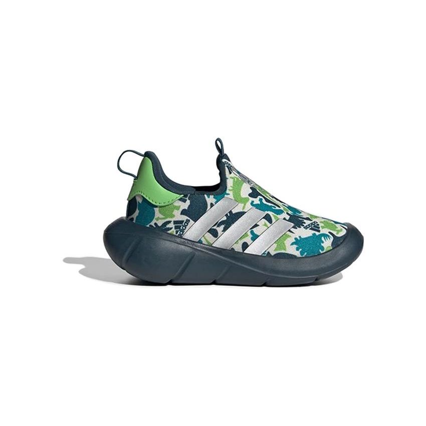 Adidas Monofit Серый Серебристый Металлик Полупрозрачный Лайм (ТД) Детские кроссовки Grey-One ID9645